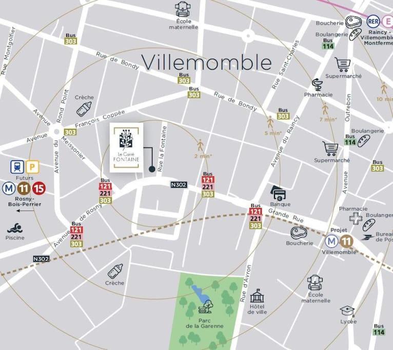 Charme Citadin Apartment Villemomble Luaran gambar